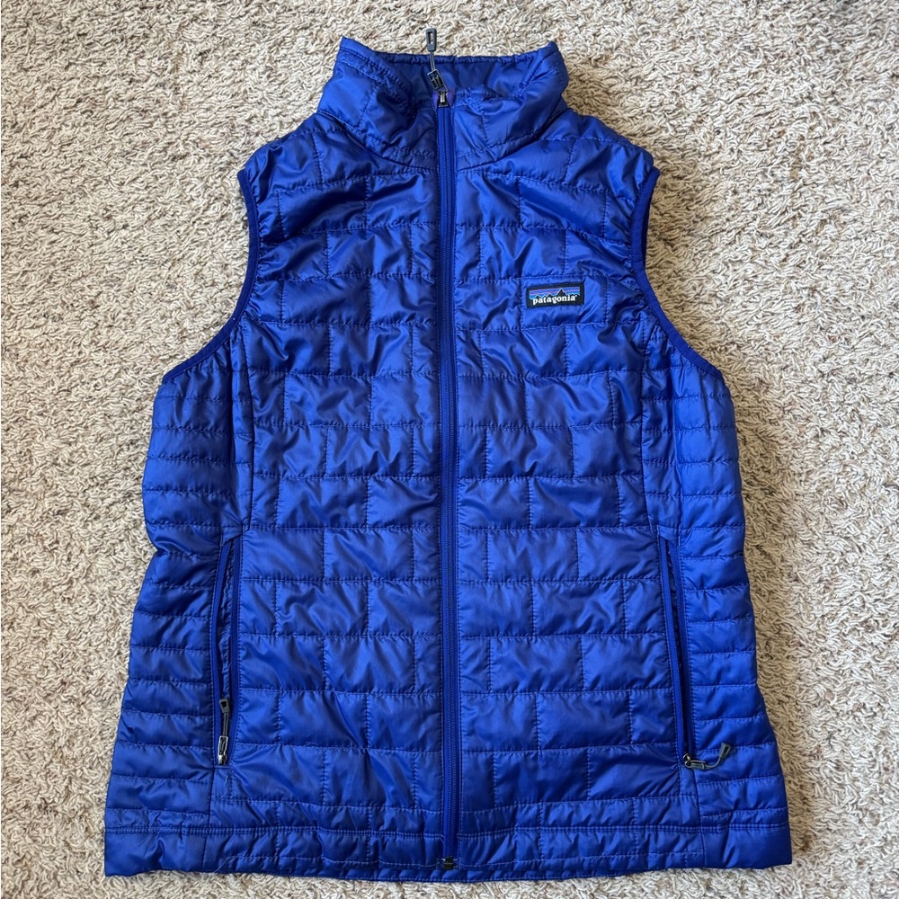 Patagonia Cobalt Blue Nano Puff Primaloft Puffer Vest Women’s Size Large